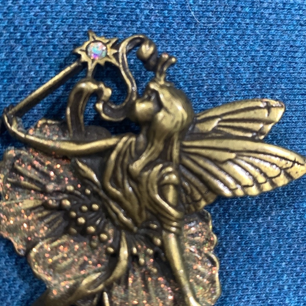 Jonette‎ Jewelry (JJ) Vintage Fairy Pin/Brooch Glitter Enamel 1980’s - Picture 2 of 7